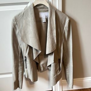 Leather suede cardigan
